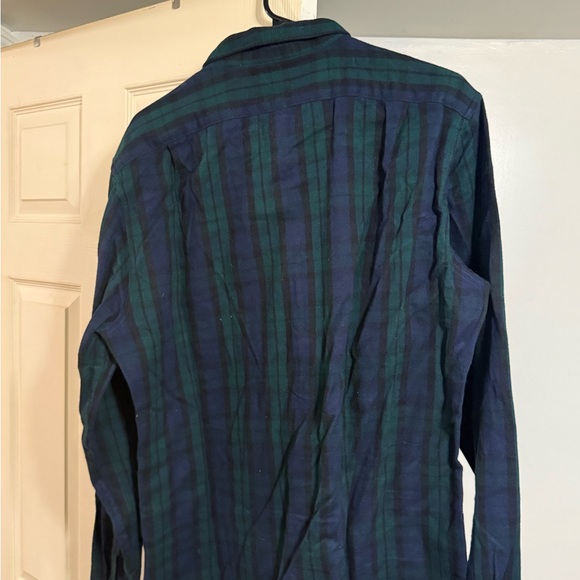 J. Crew Navy and Green Plaid Shirt - Picture 3 of 3